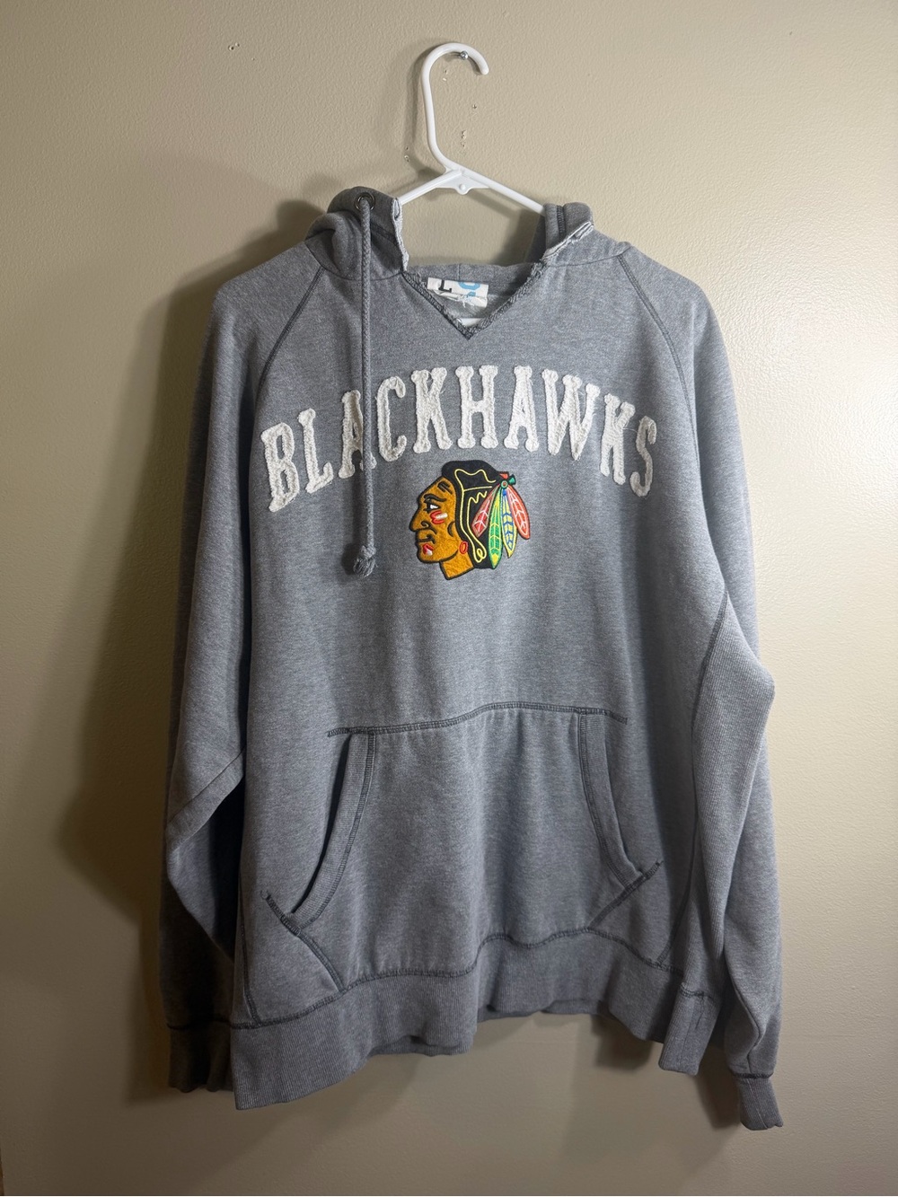 Chicago Blackhawks Gray Pullover Hoodie XL NHL Hockey Sweatshirt